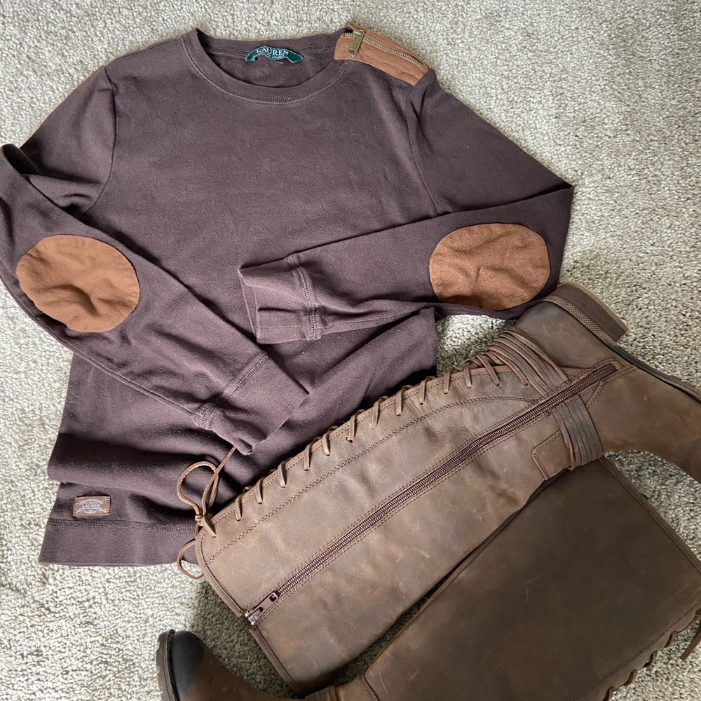 Ralph Lauren Brown Long Sleeve Top